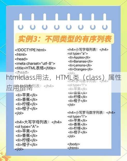 htmlclass用法