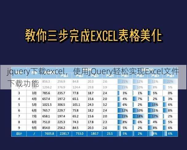 jquery下载excel