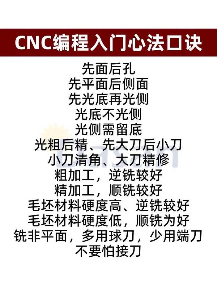 数控编程必背口诀（数控编程必背口诀大全）