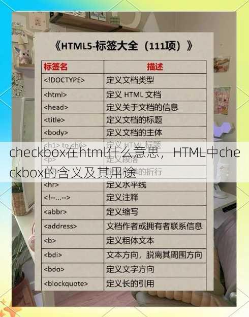 checkbox在html什么意思