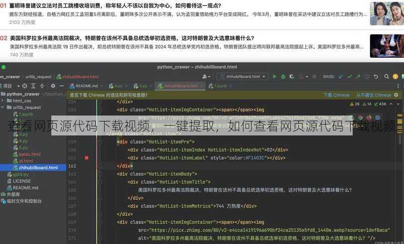 查看网页源代码下载视频