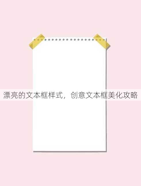 漂亮的文本框样式