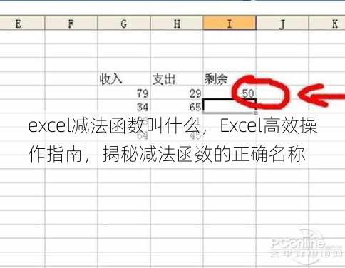 excel减法函数叫什么