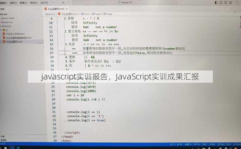 javascript实训报告