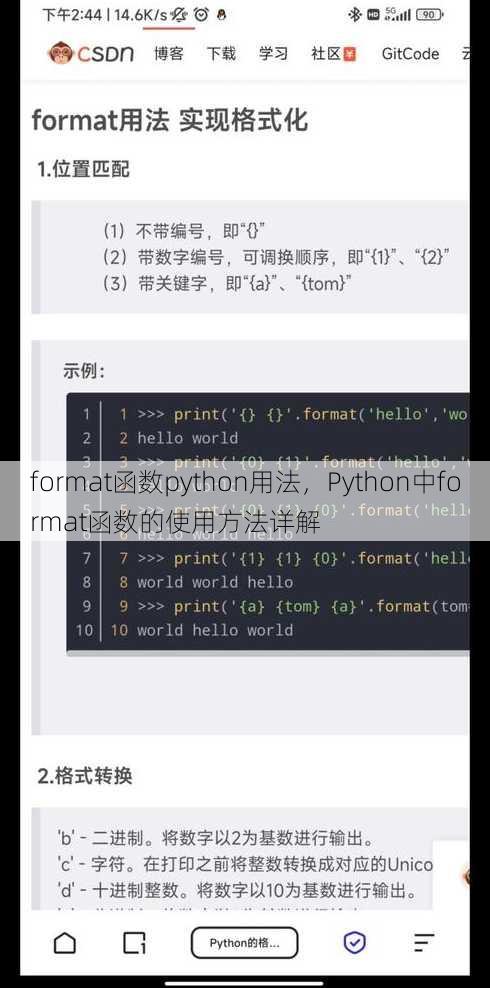 format函数python用法