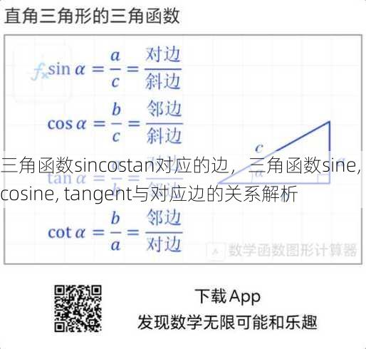 三角函数sincostan对应的边