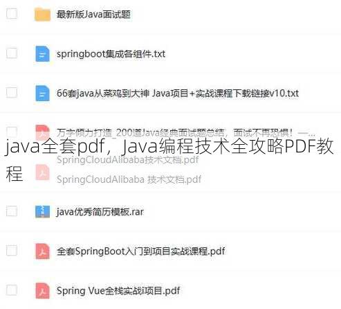 java全套pdf