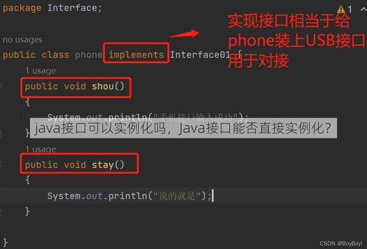 java接口可以实例化吗