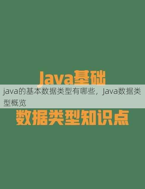 java的基本数据类型有哪些