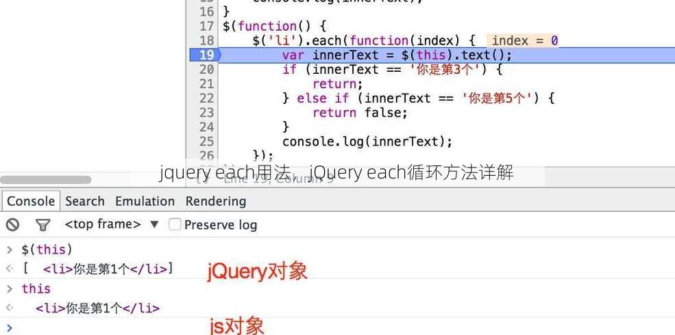 jquery each用法