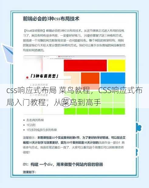 css响应式布局 菜鸟教程
