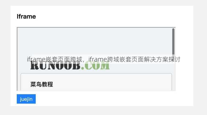 iframe嵌套页面跨域