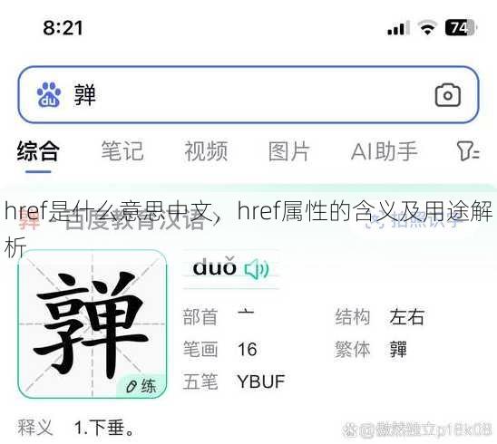 href是什么意思中文