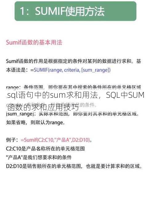 sql语句中的sum求和用法