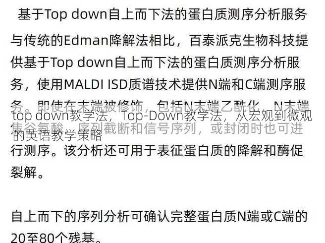 top down教学法