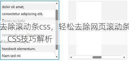 去除滚动条css