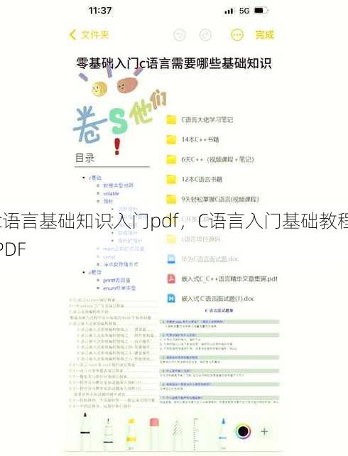 c语言基础知识入门pdf