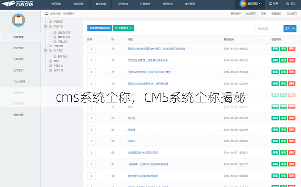 cms系统全称