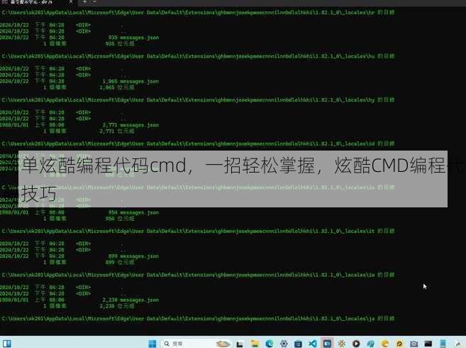 简单炫酷编程代码cmd