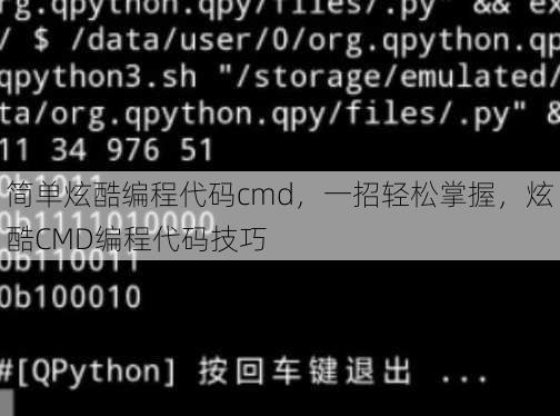 简单炫酷编程代码cmd