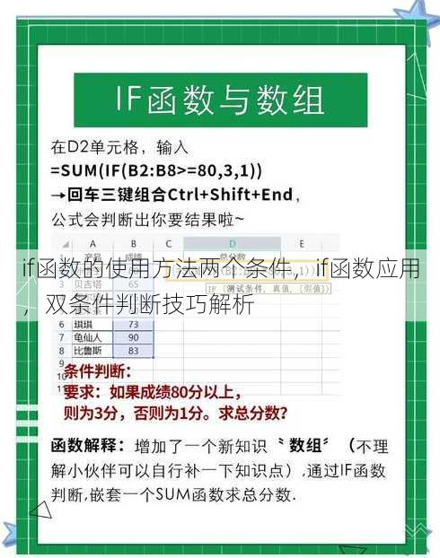 if函数的使用方法两个条件