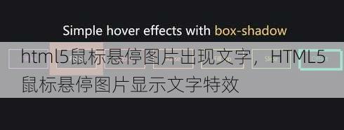 html5鼠标悬停图片出现文字