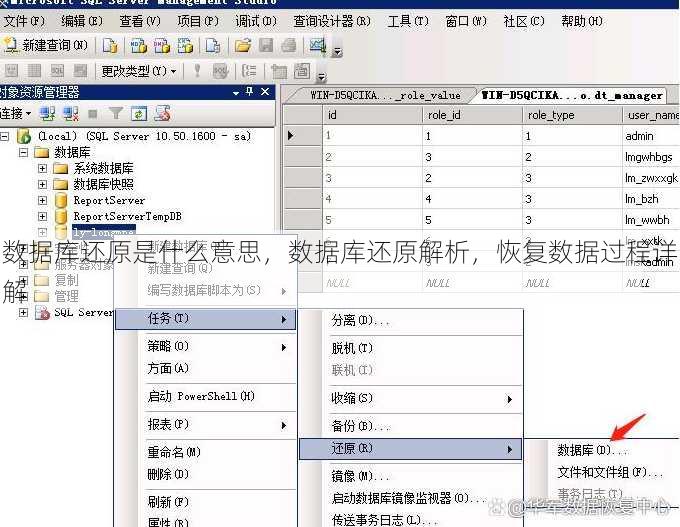 数据库还原是什么意思