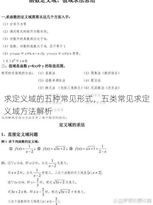 求定义域的五种常见形式