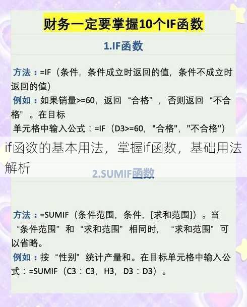if函数的基本用法