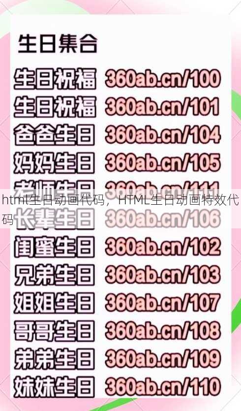 html生日动画代码