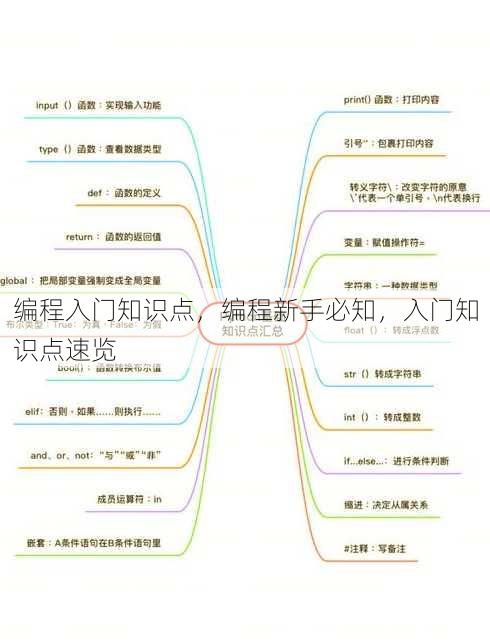 编程入门知识点