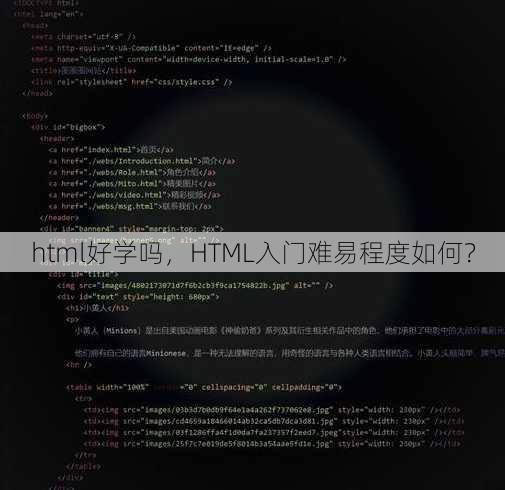 html好学吗