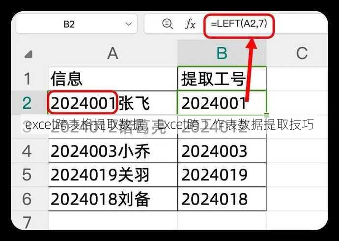 excel跨表格提取数据