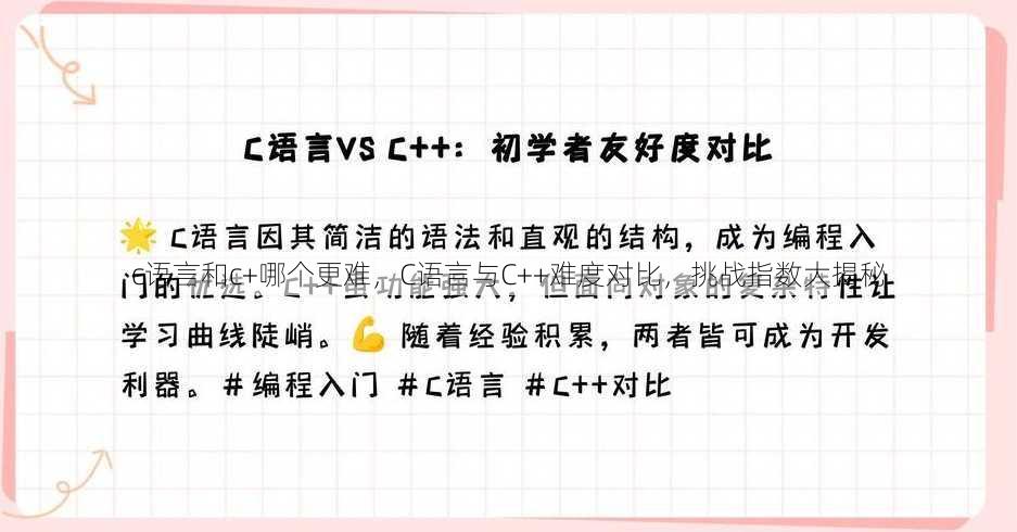 c语言和c+哪个更难