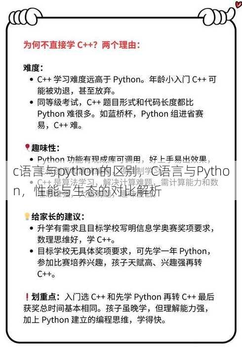 c语言与python的区别