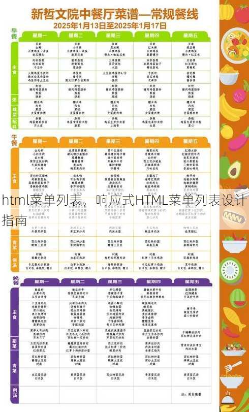 html菜单列表