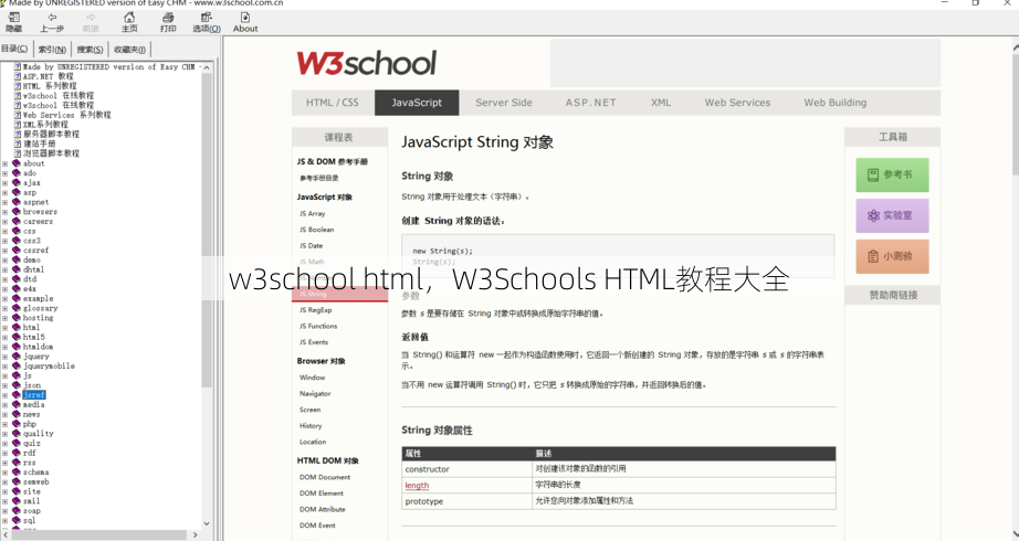 w3school html