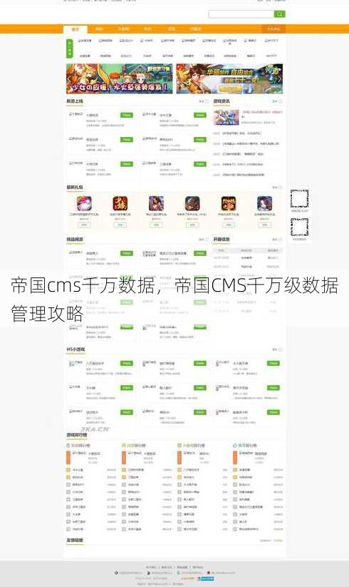 帝国cms千万数据