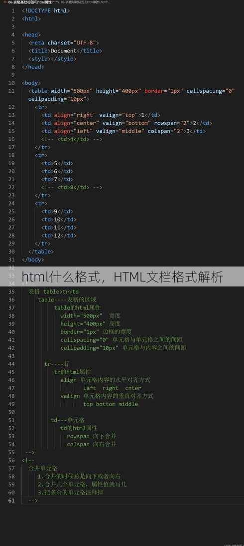 html什么格式