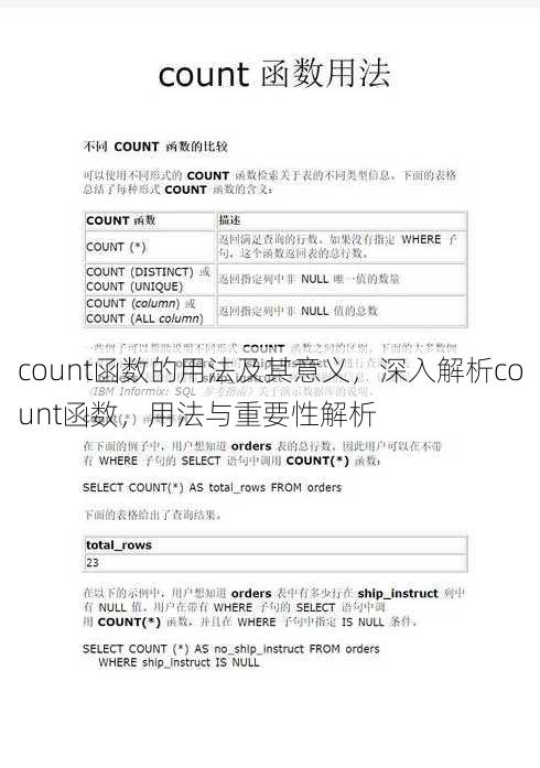 count函数的用法及其意义