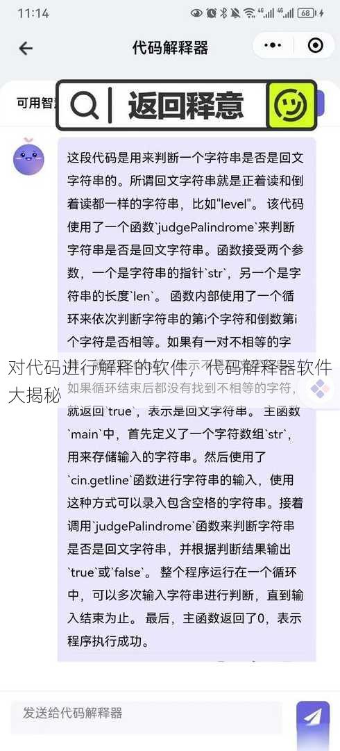 对代码进行解释的软件