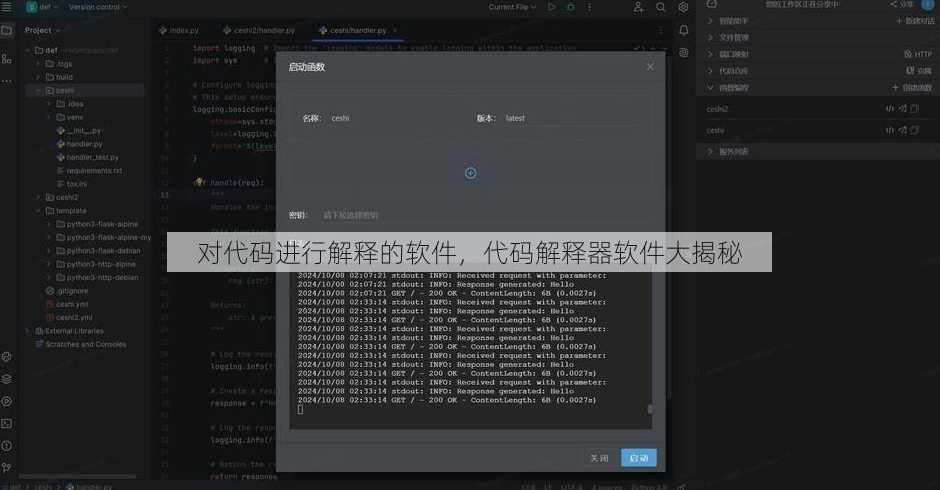 对代码进行解释的软件