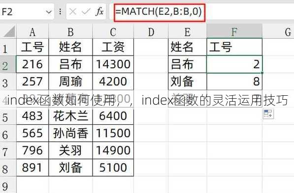 index函数如何使用