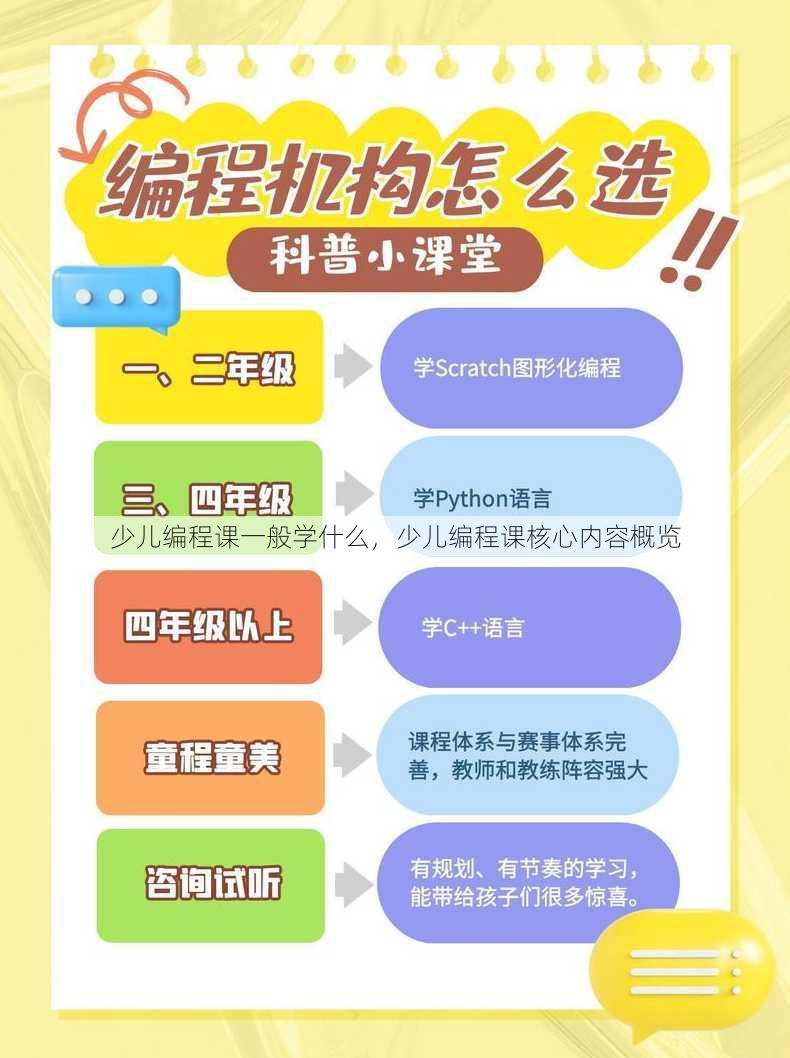 少儿编程课一般学什么