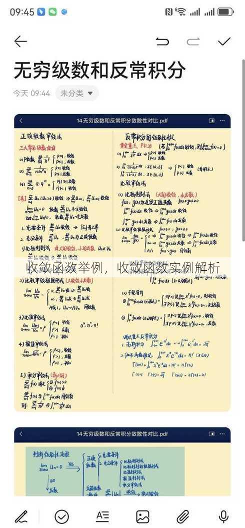 收敛函数举例