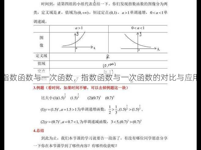 指数函数与一次函数
