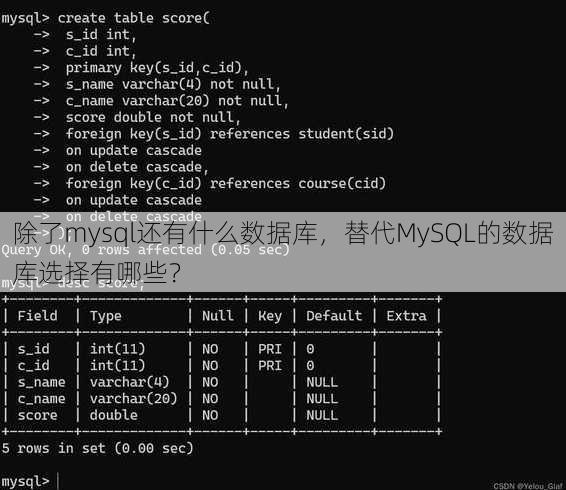 除了mysql还有什么数据库