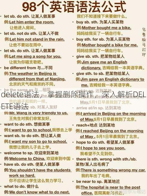 delete语法