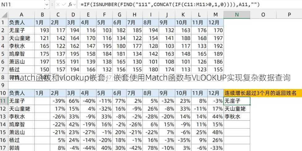 match函数和vlookup嵌套