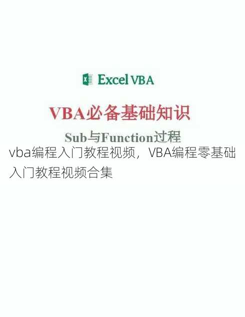 vba编程入门教程视频